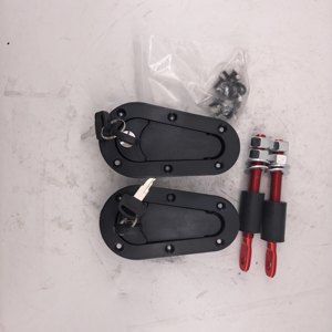 Verrou de capot de voiture noir avec et sans clé antivol pour véhicules généraux - Product Image 2