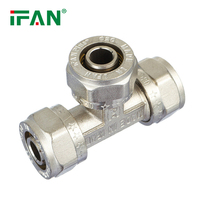 IFAN Vente en gros de raccords à compression en laiton Pex 16, 1/2 pouce, raccord de plomberie en laiton Pex