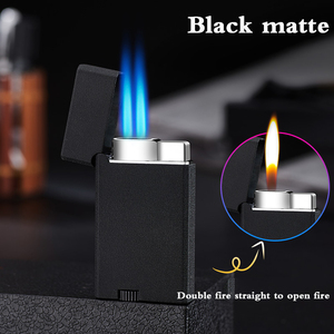 Debang vui nhẹ hơn Windproof hút thuốc lá đôi ngọn lửa xì gà biểu tượng tùy chỉnh Thuốc lá nhẹ hơn - Product Image 2