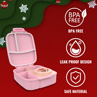 AOHEA Boîte à bento isotherme sans BPA pour enfants, ensemble de récipients alimentaires anti-fuite pour l'école, boîte à lunch en plastique pour enfants