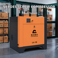 Compresor de Aire de Tornillo Lubricado Industrial con Inversor de 7.5kw LV-10HP 8 bar Configuración Estacionaria 185 CFM Motor Refrigerado por Aire