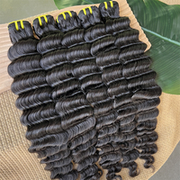 Paquetes de Cabello Humano Natural Virgen Vietnamita al por Mayor 12A Ondulado Profundo, Extensiones de Cabello Humano Natural Ondulado Profundo