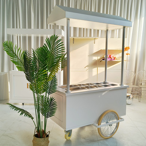 <strong>Hot</strong> Sale Custom Candy Food Vendor Cart Metal Food Cart for Business &amp; Weddings Decor with <strong>Wheels</strong> - Product Image 5