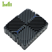 Mini PC Industrial Sin Ventilador, 2*COM, I7 12ª Gen, con 3 Ranuras M.2, 3 HD, 3 LAN, Tarjeta SIM, Montaje VESA en Pared y Riel DIN