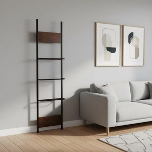 Moderno Toallero Industrial <span class=keywords><strong>de</strong></span> 3 Niveles con Forma <span class=keywords><strong>de</strong></span> Escalera, Estantes <span class=keywords><strong>de</strong></span> Almacenamiento Multifuncionales <span class=keywords><strong>de</strong></span> Metal y <span class=keywords><strong>Madera</strong></span> Duraderos <span class=keywords><strong>para</strong></span> Baño y Dormitorio - Product Image 5