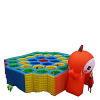 Jeu labyrinthe gonflable, dessin animé, pour enfant, en plein air, populaire, commercial