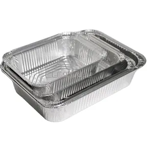 Récipient en aluminium pour aliments, boîte d'emballage alimentaire, 450ml, 10 unités