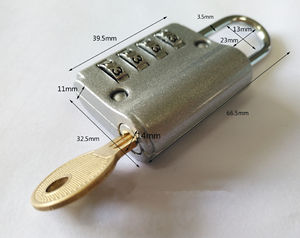 <span class=keywords><strong>Cadenas</strong></span> à <span class=keywords><strong>4</strong></span> <span class=keywords><strong>chiffres</strong></span> en alliage de zinc, combinaison de verrouillage avec clé pour maître - Product Image 5