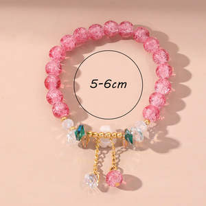 Wholesale Colorful Flower Charm <b>Bracelets</b> Handmade <b>Crystal</b> Lucky <b>Beaded</b> Daisy for Kids Women - Product Image 4