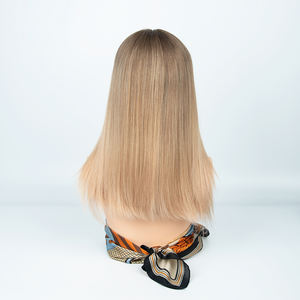 Al por mayor: Topper de cabello virgen rubio personalizado con base de seda, peluca judía de cabello humano, topper de encaje suizo para mujer - Product Image 4