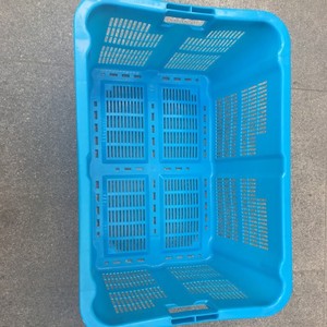 Plastic Crate 670x470x340mm <b>Stackable</b> Mesh Turnover Box For Garment And Vegetable Use Injection Molding Grade New Material - Product Image 2