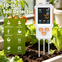 Nouveau testeur de sol 10 en 1, pH-mètre, capteur d'humidité de l'air, capteur de température, détecteur NPK et capteur de lumière