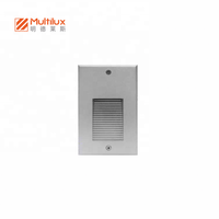 Nouvelles veilleuses circulaires carrées à LED intégrées de l'hôtel IP67 plinthes lumineuses étanches lampe de niveau d'escalier éclairage de surface de route