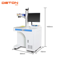 Machine de marquage laser à fibre DETON pour le gravure de codes QR, de logos sur coques de téléphone, montures de lunettes et métaux