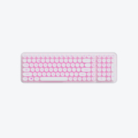 Produk baru 2.4GHz Keyboard Split nirkabel 86 USB warna-warni mesin tik membran untuk Komputer & Laptop penggunaan kantor