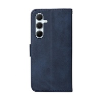 Étui pour carte et portefeuille, étui pour livre pour Samsung A56, étui moderne Folio Hoesje, étui pour livre, portefeuille à rabat, étui en cuir PU, portefeuille pour téléphone portable - Bleu