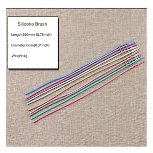 200*8*6mm Food Grade Multifarious <strong>Colorful</strong> Reusable Folding Silicone Drinking <strong>Straw</strong> with Case Mini Size <strong>Straws</strong> - Product Image 4