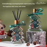 Noël sans flamme Reed diffuseur ensembles aromathérapie huile essentielle boîte-cadeau décor à la maison pour l'atmosphère de noël chambre
