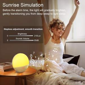 Réveil intelligent avec radio et simulation de couleur, horloge de table connectée pour la vente en gros - Product Image 4