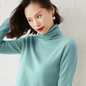 Suéter de Punto con <span class=keywords><strong>Cuello</strong></span> Alto y Dobladillo Rizado para Mujer, Mezcla de Lana, Invierno 2025, Nuevo, Holgado, Antipilling, Color Sólido, con Botones, Estilo Casual - Product Image 5