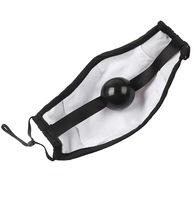 Bâillon buccal d'entraînement pour homme, détachable, avec harnais, godemiché, bâillon à bouche, boule en plastique, masque noir sexy, jouet sexuel SM pour adulte