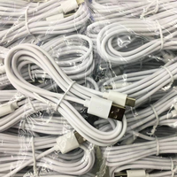 Câble universel de charge rapide usb type c pour Samsung Huawei, 3 pieds, 6 pieds, 1M, 2M, blanc PVC, type c, 2A, 2,1a