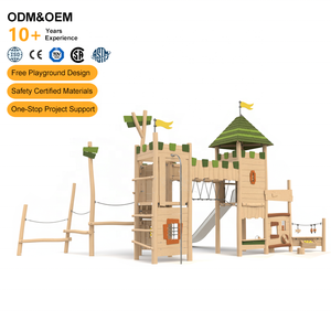 Équipement de terrain de jeu en bois personnalisé, château en bois d'extérieur, parc naturel pour enfants, équipement de jeu en bois pour enfants - Product Image 5