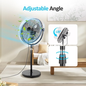 Ventilateur sur pied électrique industriel oscillant réglable, puissant, pour refroidissement, coloris nordique, 16, 18, 20, 24 pouces - Product Image 1