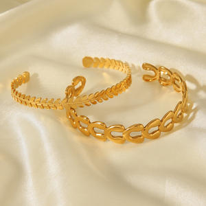 צמידים אזיקים נירוסטה עבור נשים תכשיטי אופנה <span class=keywords><strong>B128</strong></span> - Product Image 4