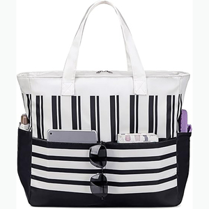 Bolsa de Playa de Malla Negra Transparente de Muestra Gratuita, Bolsa de Almacenamiento Reutilizable de Gran Capacidad, Bolsa de Compras, Equipaje, Bolsas - Product Image 1