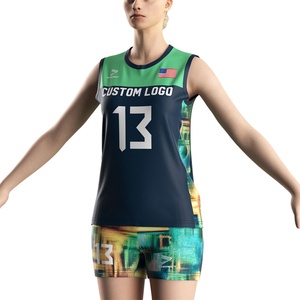 Maillot de volley-ball Dry-Fit à manches courtes pour femmes, avec motifs imprimés, pour l'entraînement, fabrication chinoise - Product Image 5