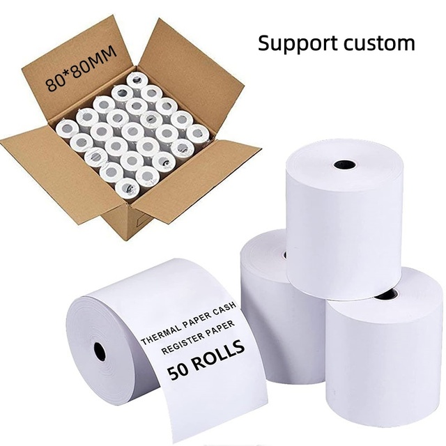 High Quality Thermal Receipt Paper Roll 80x80mm BPA Free Waterproof/Oil Proof/Fireproof for POS Printer Cash Register Shipping