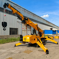 Mini-grue araignée de cinq tonnes avec stabilisateurs hydrauliques et télécommande sans fil pour les travaux de construction de ponts structurels