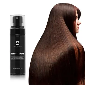 Semprotan pelurus rambut Label pribadi, semprotan pelindung rambut mengkilap Leave-In untuk perawatan pelurus rambut Protein profesional