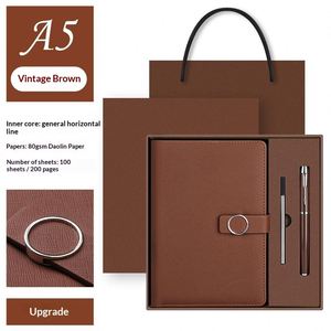 Set de Regalo de Cuaderno de Tapa Dura de Cuero PU de Lujo, Impresión de Logotipo Personalizado en Relieve, Agenda A5, Bolígrafo - Artículo Promocional Premium, Color Personalizado - Product Image 5