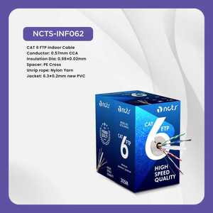 Cable Ethernet de Alta Velocidad NCTS Cat6 FTP Twisted Pair 4P 23AWG CCA para Interiores, 40Gbps, Resistente, para Router de Juegos - Product Image 2