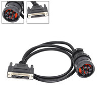Câble d'extension Obd2 à Db9 Db15 Db25, câble de Diagnostic pour Scanner de voiture pour camions lourds J1939