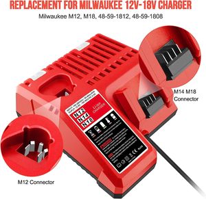 <strong>Multi</strong> Voltage Lithium-ion Battery <strong>Charger</strong> Compatible with Milwaukee 12V-18V M12 M18 M14 Lithium Battery <strong>Charger</strong> - Product Image 4