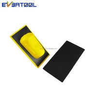 EVERTOOL Outil de polissage automobile, support de ponçage manuel auto-agrippant 95x180mm en PU avec poignée et papier de ponçage