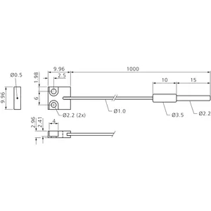 Sensores Ópticos KLE-Q10M-1-0.5, Sensores de Fibra Óptica de Plástico KL, Fibra Óptica de Plástico - Product Image 2