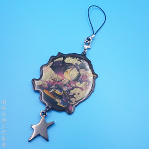 Breloque de téléphone en métal avec personnage d'anime imprimé, pendentif en alliage époxy, chaîne décorative, accessoire mobile - Product Image 4