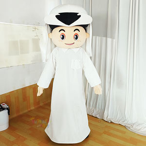 Costume de mascotte pour adultes homme et femme, style arabe, blanc et noir, design <span class=keywords><strong>personnage</strong></span> de <span class=keywords><strong>dessin</strong></span> <span class=keywords><strong>animé</strong></span>, Guangzhou Enjoyment CE - Product Image 1