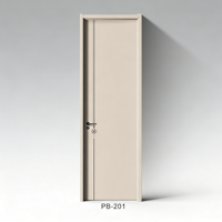 Porte en bois MDF blanc insonorisée et étanche, style moderne et minimaliste, idéale pour salle de bain, appartement, villa, école - Offre Spéciale