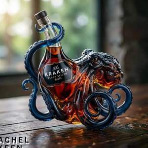 Bottiglia Creativa a Forma di Polpo in Vetro Borosilicato per Vino e Whisky, Design Colorato Commemorativo, Regalo Aziendale, Esposizione per Bar e Vendita all'Ingrosso - Product Image 3