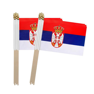 Banderas Miniatura Personalizadas de Croacia, Serbia y <span class=keywords><strong>Eslovenia</strong></span> para Eventos Deportivos 2026, Banderas de Mano - Product Image 3