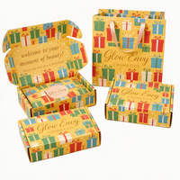 Boîte cadeau de Noël personnalisée avec logo, sac d'emballage, boîte cosmétique, boîte à desserts, boîte de beauté, impression offset, emballage anti-écrasement