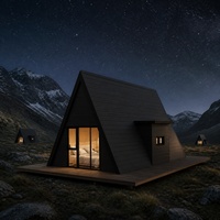 Maison préfabriquée de luxe en forme de A S500, solution clé en main de personnalisation pour entrepreneurs, pour logement en bord de canal ou en zone de villégiature