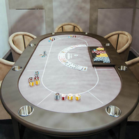 Table de jeu de cartes de poker professionnelle pliable portable en bois Texas Hold'em Divertissement de table