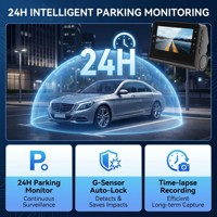 Cámara para Auto 4K con WiFi, Grabación de 24 Horas, Sensor G, Mini Caja Negra para Auto, Cámara de Doble Lente Delantera y Trasera 4K, Venta al Por Mayor