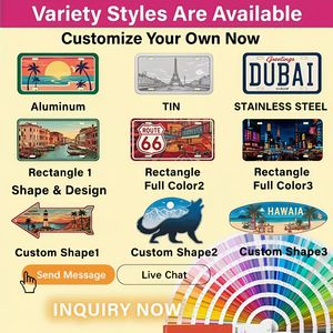 <span class=keywords><strong>Plaque</strong></span> d'<span class=keywords><strong>immatriculation</strong></span> en métal personnalisée en relief, souvenir, cadeau promotionnel, <span class=keywords><strong>plaque</strong></span> souvenir en aluminium pour le tourisme international - Product Image 3